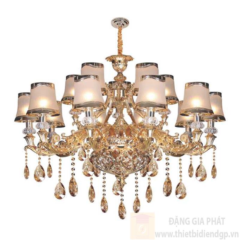 Đèn chùm nến Ø1000*H800+400, E14*15 lamp, 17 large crystals K9
